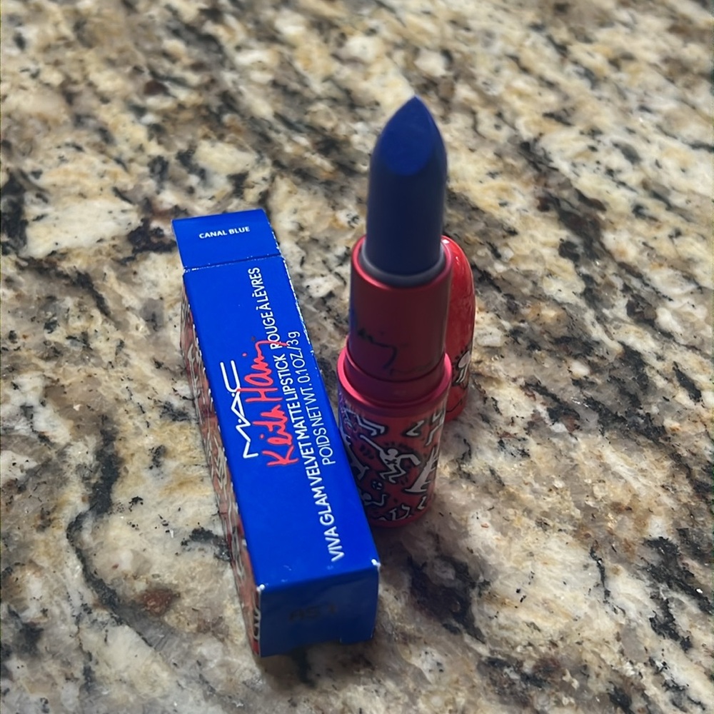♣️🌙Mac x Keith Harding Canal Blue Lipstick - Picture 7 of 9